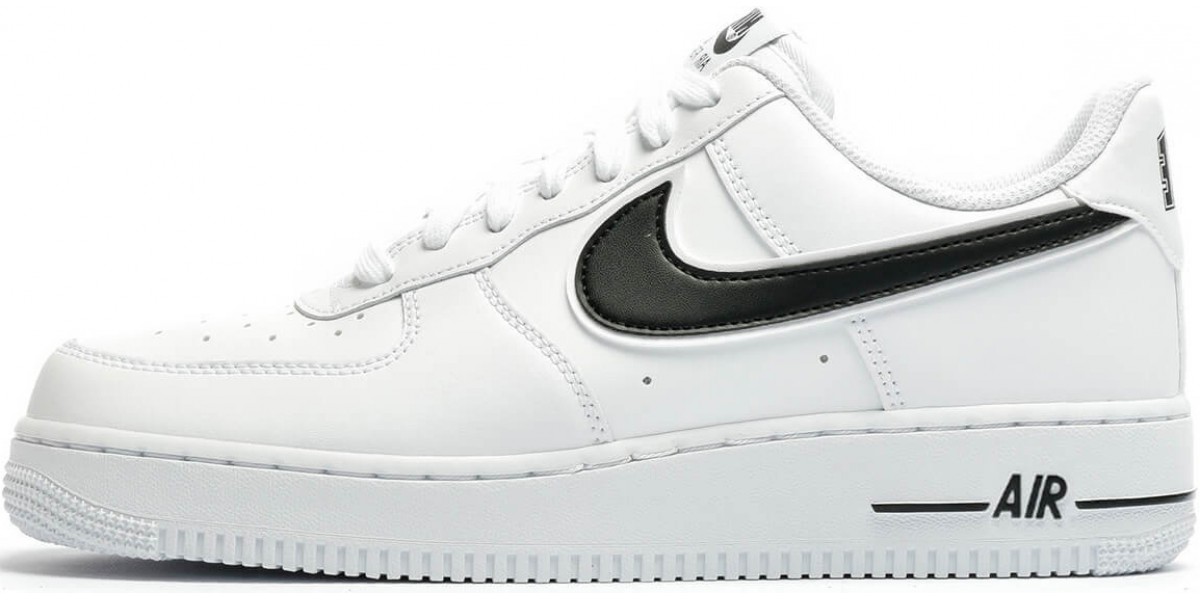 nike white & black air force 1 07 essential trainers