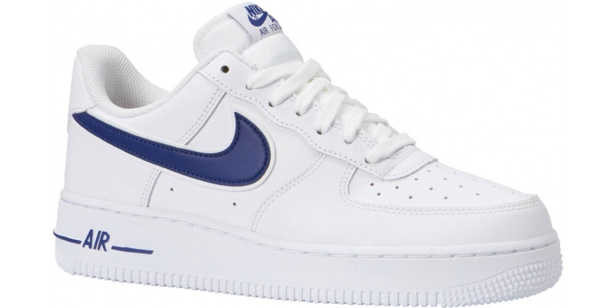 white blue air force ones