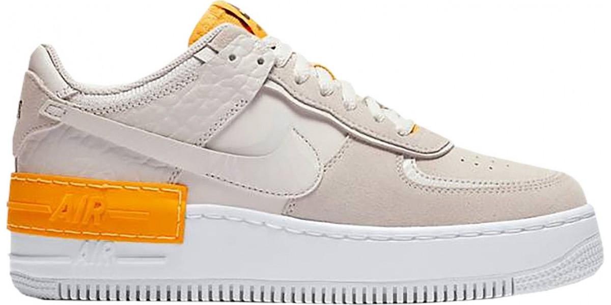 orange and white air force 1 shadow