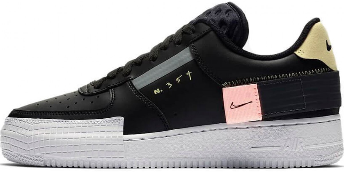 nike air force 1 type black and white