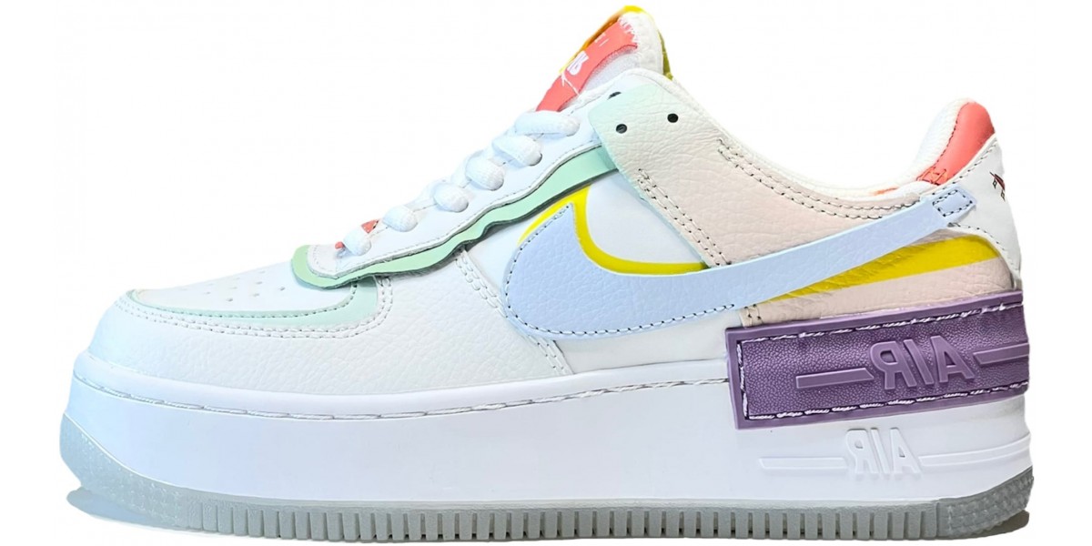 pink purple and yellow air force 1