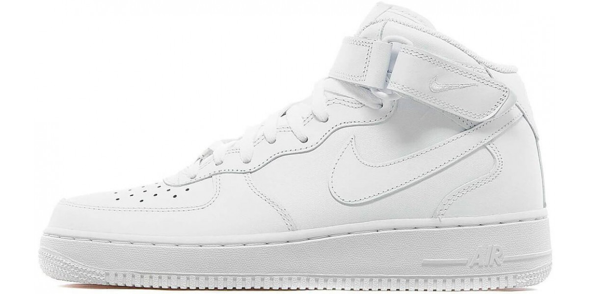 nike air force 1 mid all white