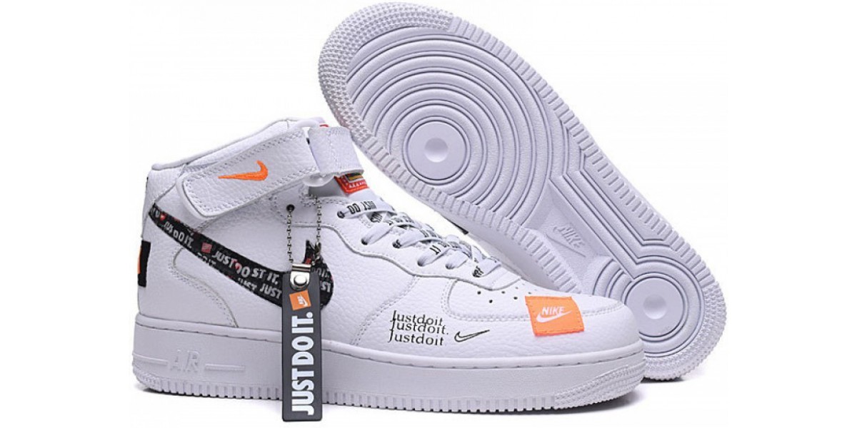 white nike air force just do it