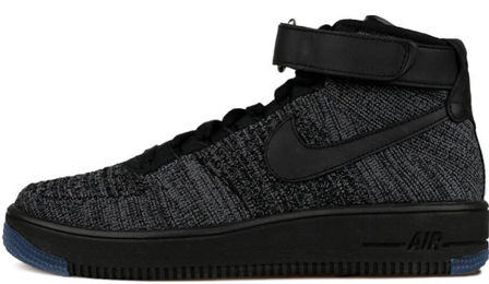 nike air force 1 mid zwart